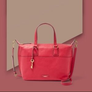 Fossil Julia Satchel Crimson